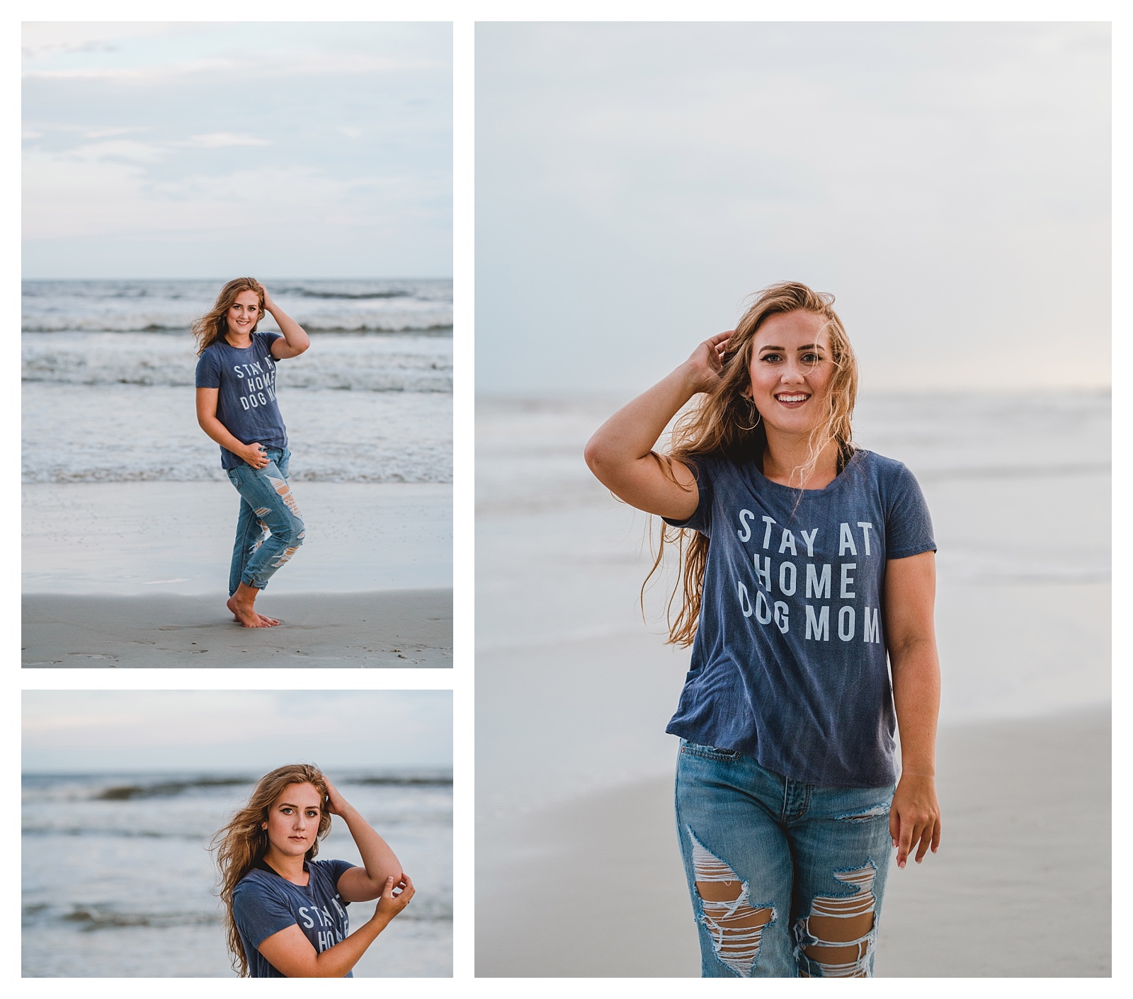 Sunset on the beach for senior photos in North Florida. Shelly Williams Photography