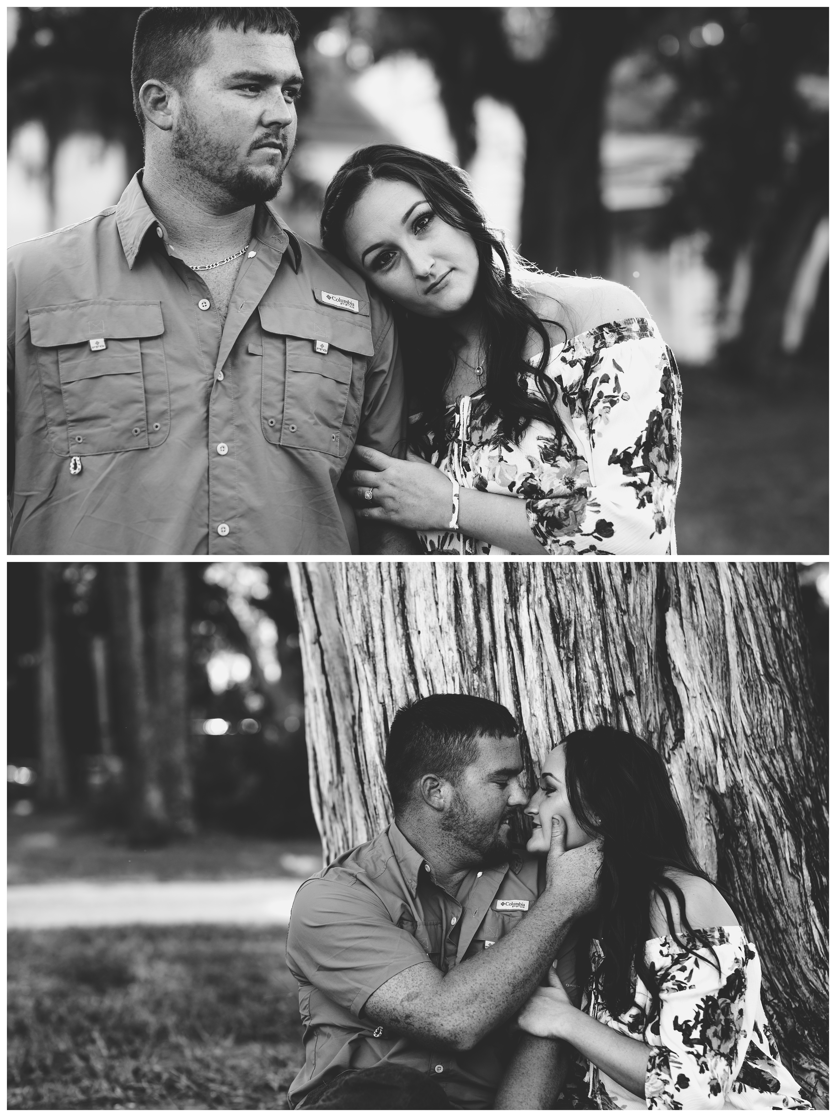 Black and white couple engagement photos in North florida. Shelly Williams Photography