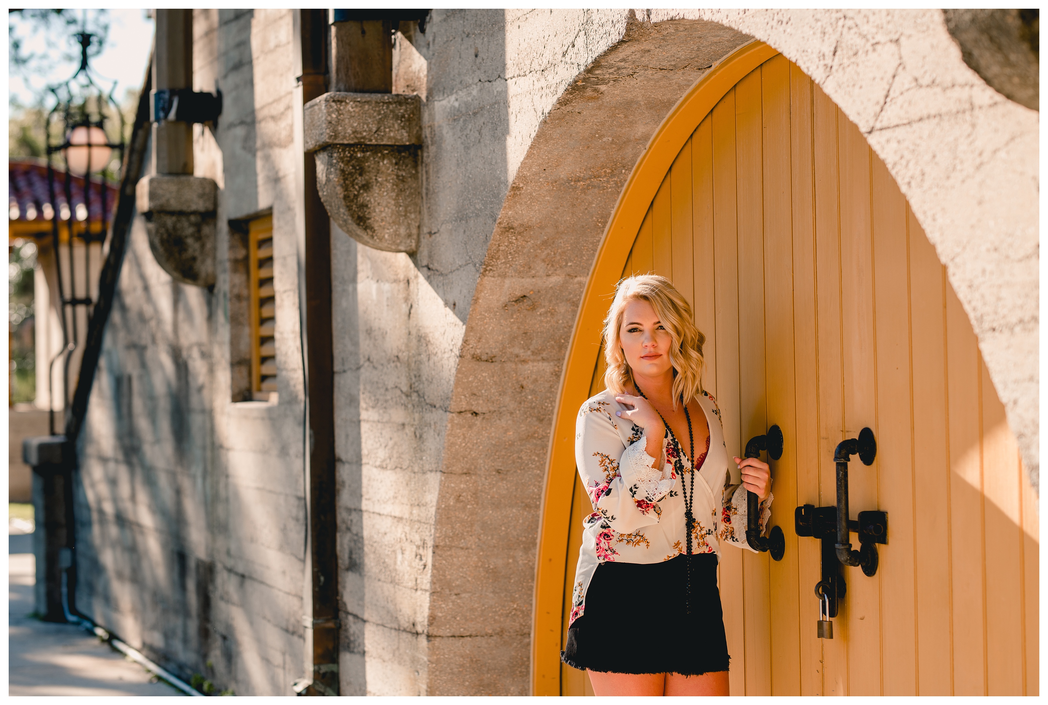 High school senior photography taken in St. Augustine, Florida. Shelly Williams Photography