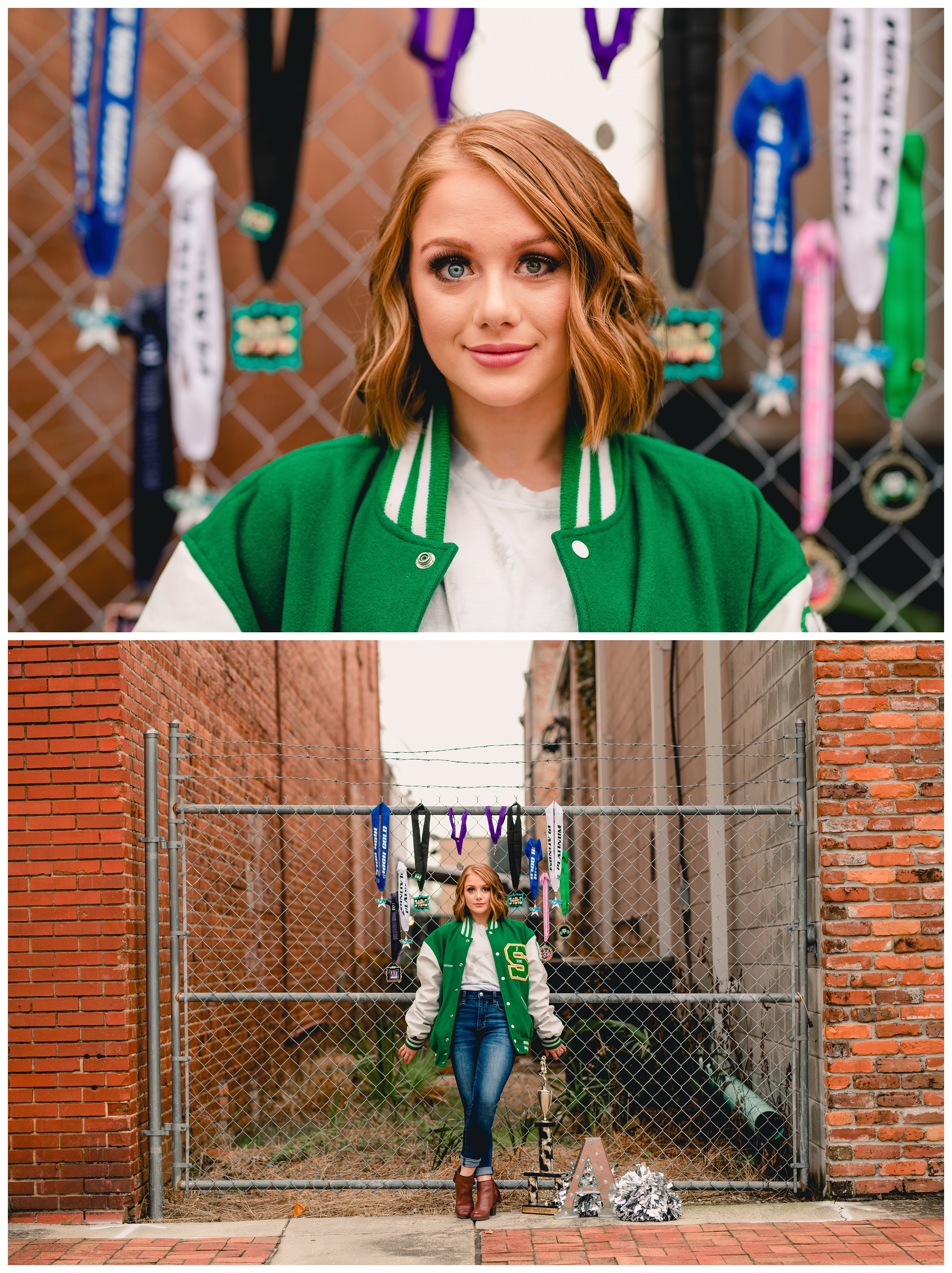 Senior girl includes her sports, weightlifting and dance in her senior photos. Shelly Williams Photography