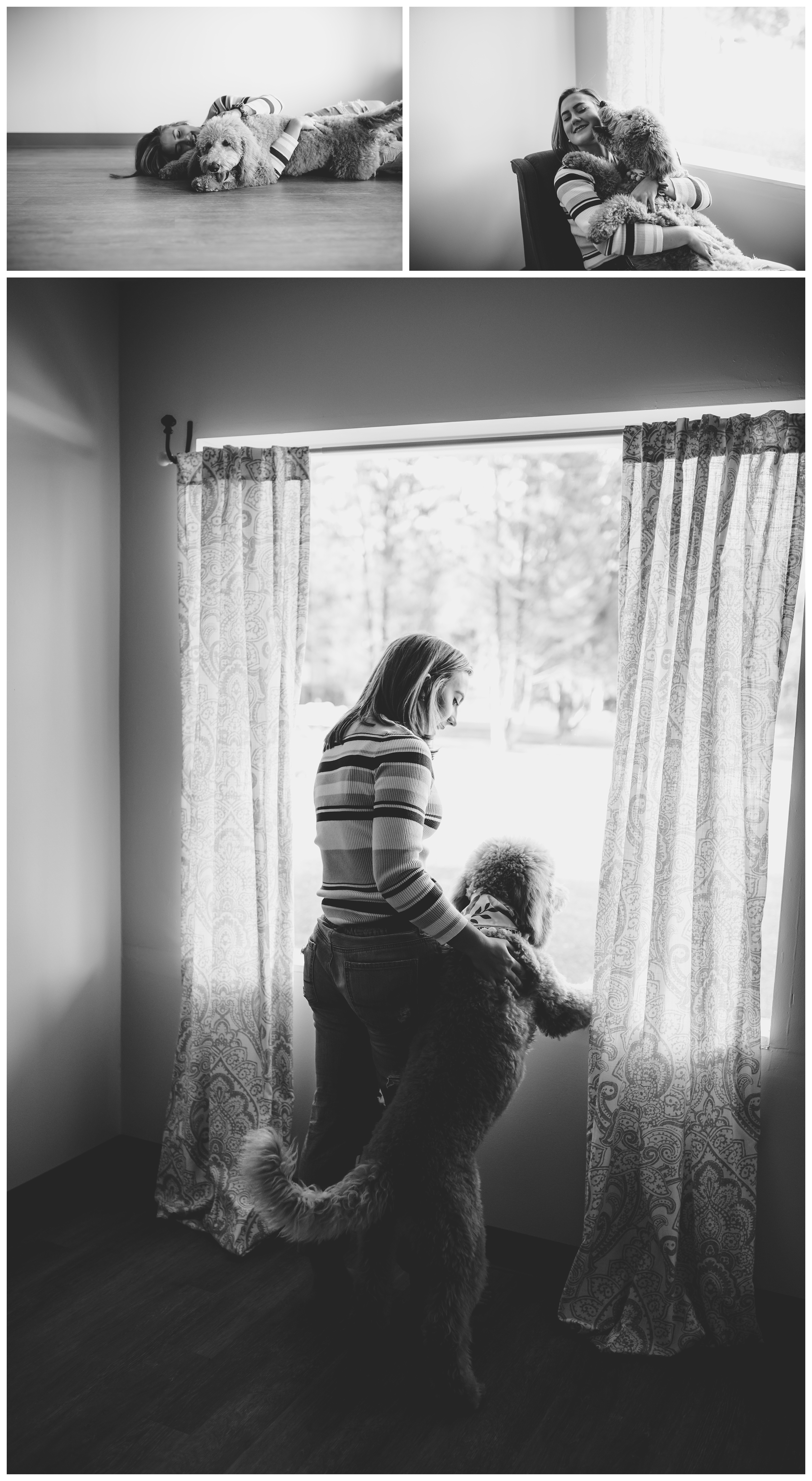 Intimate pet photography capturing the bond between mom and pup. Shelly Williams Photography