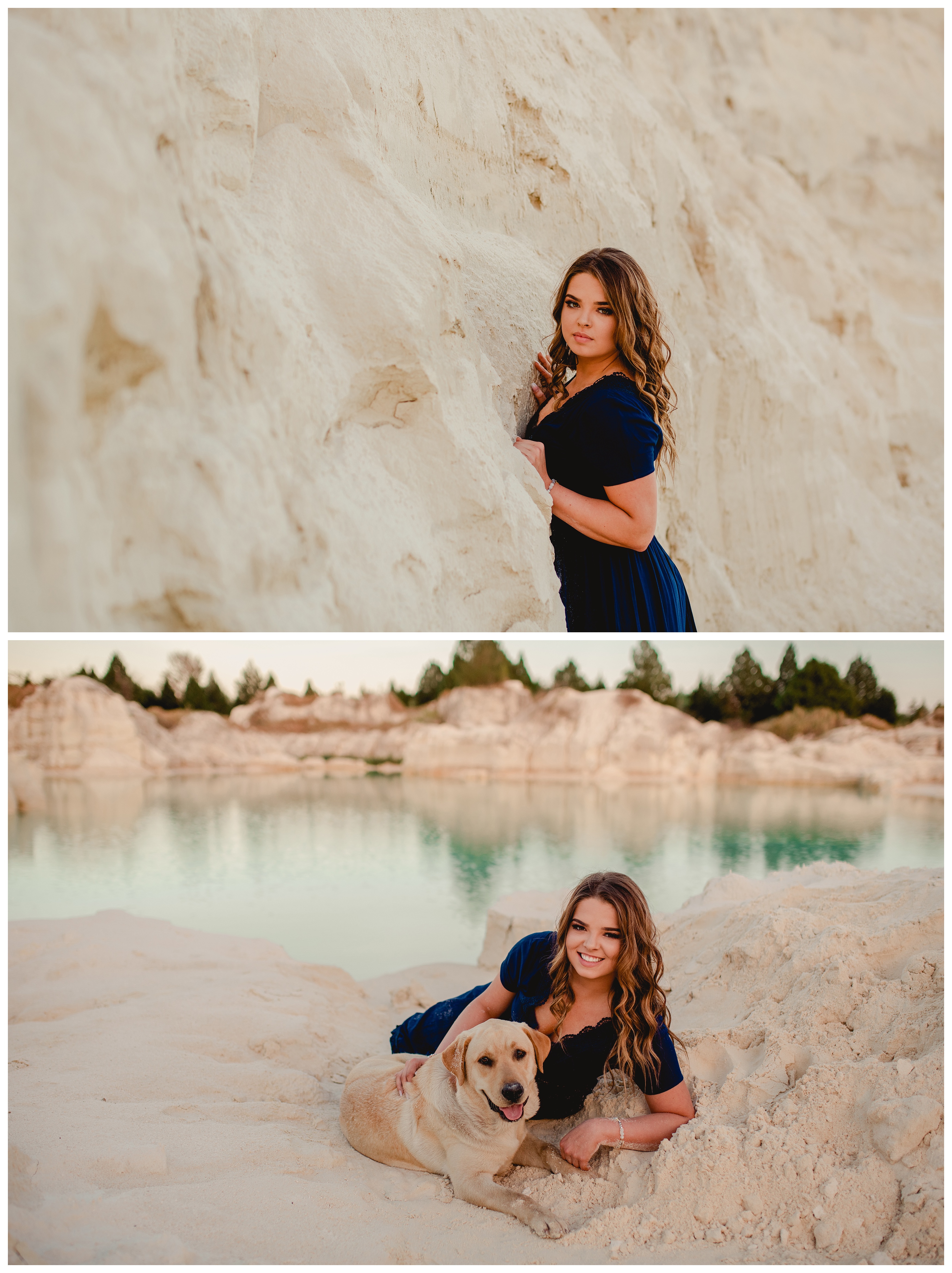 Senior photography with girls dog at special location in North Florida. Shelly Williams Photography