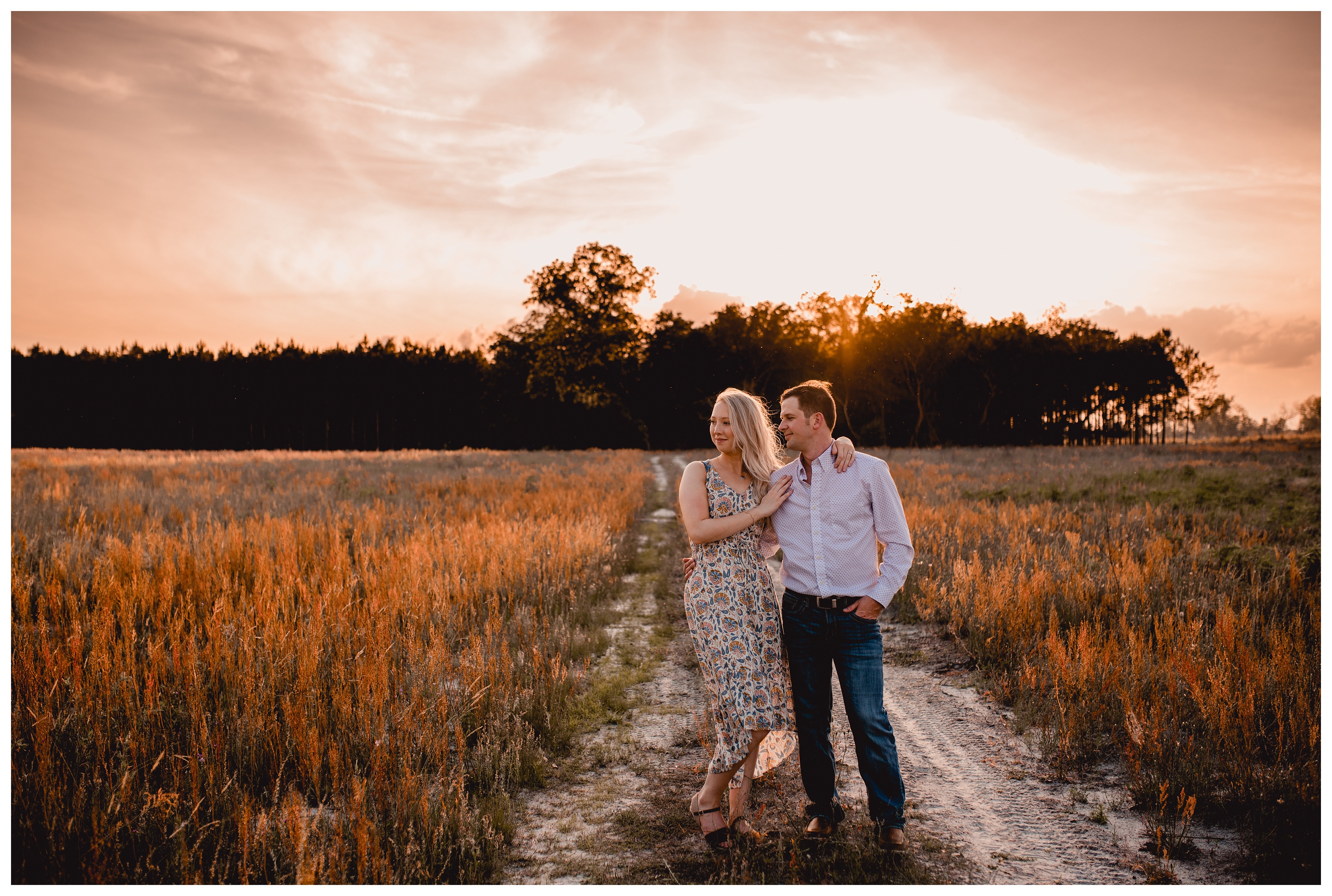 Farm engagement photos taken in Florida by professional wedding photographer. Shelly Williams Photography