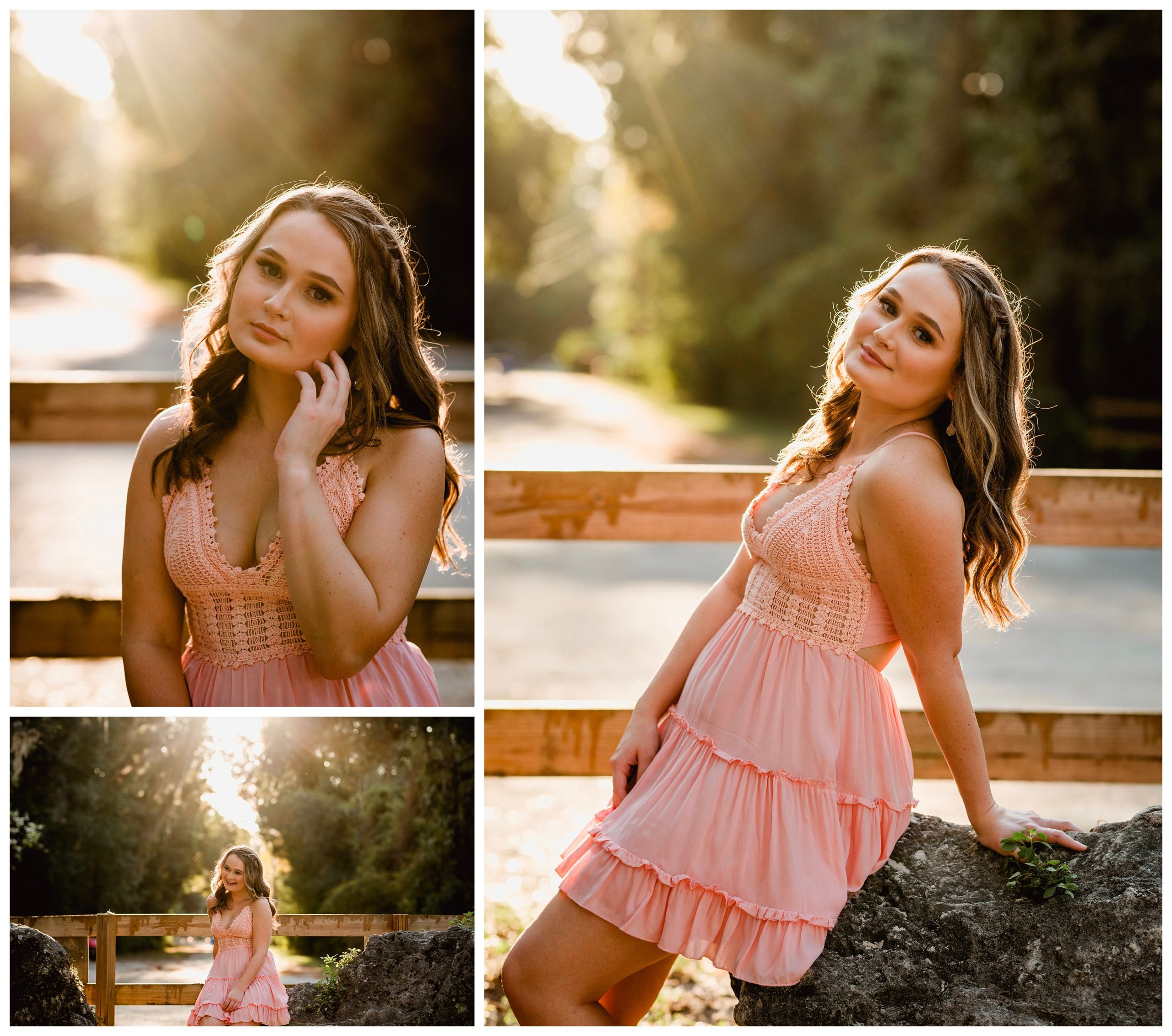 Gorgeous afternoon sunset lighting for senior pictures taken in north Florida.