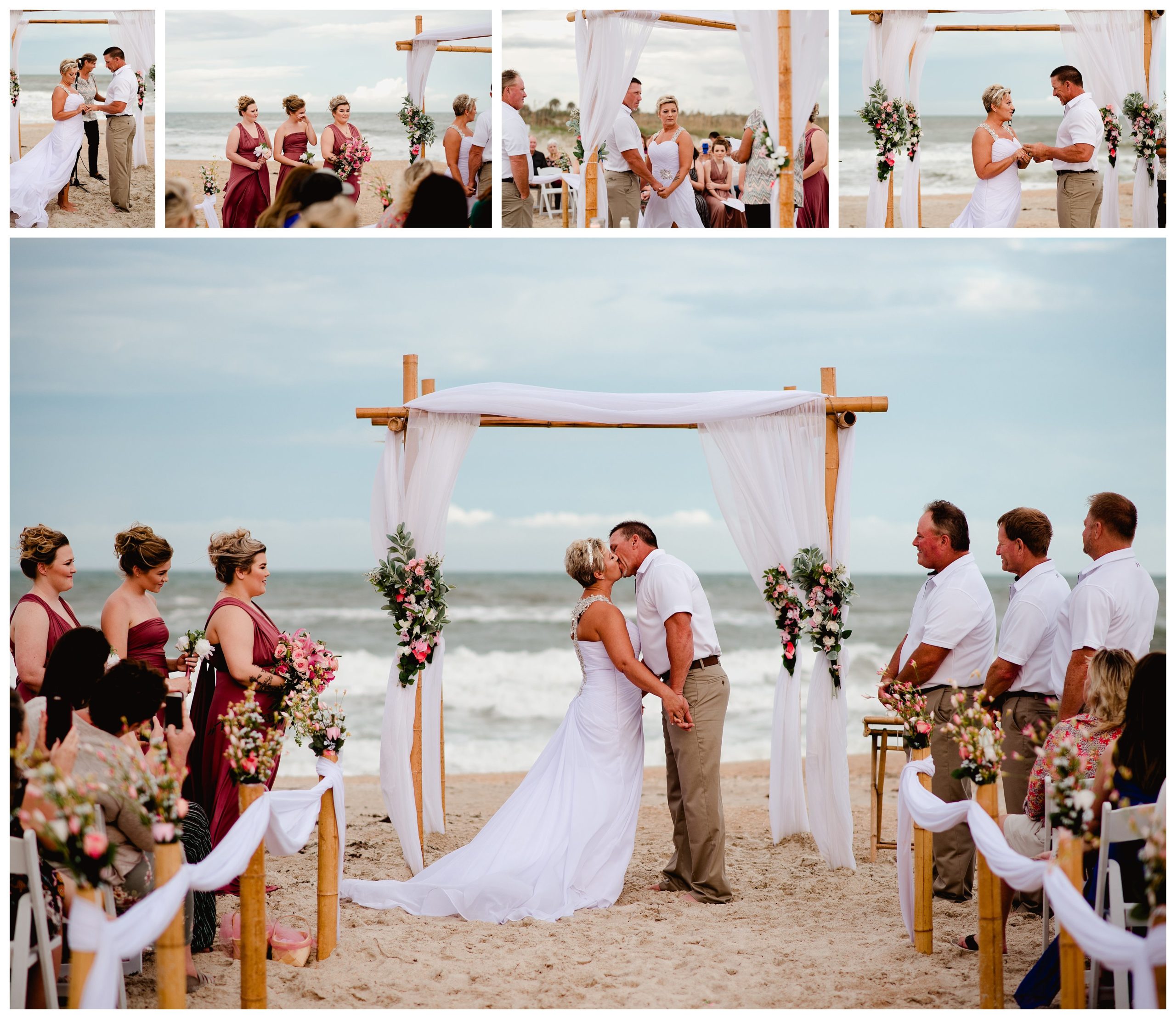 St. Augustine beach wedding captured in an intimate style by north florida wedding photographer.