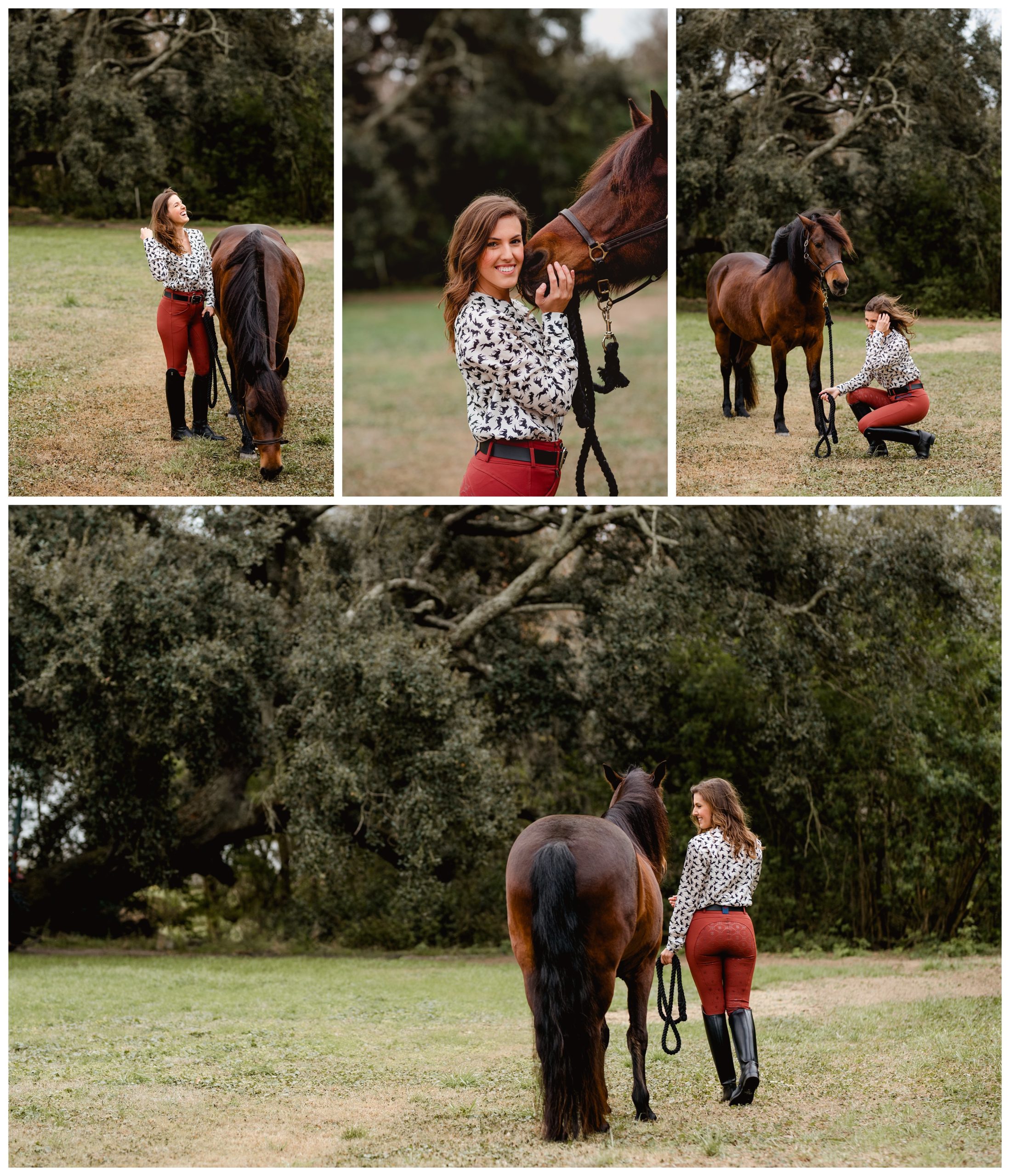 Equine photographer in Florida has professional photo shoot with equestrian blogger.