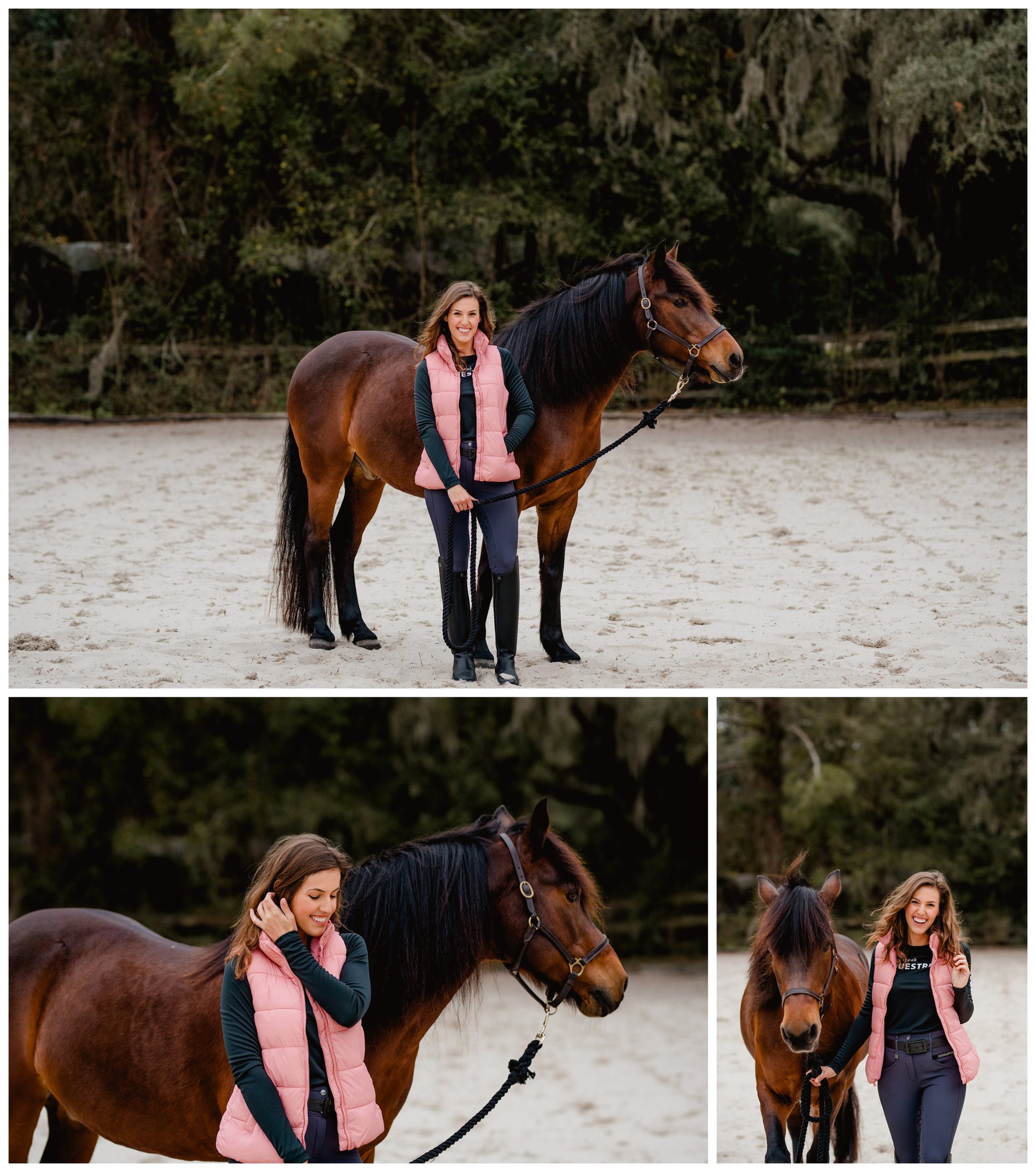 Ocala, Florida equestrian photographer takes photos of a blogger wearing ROMFH breeches.