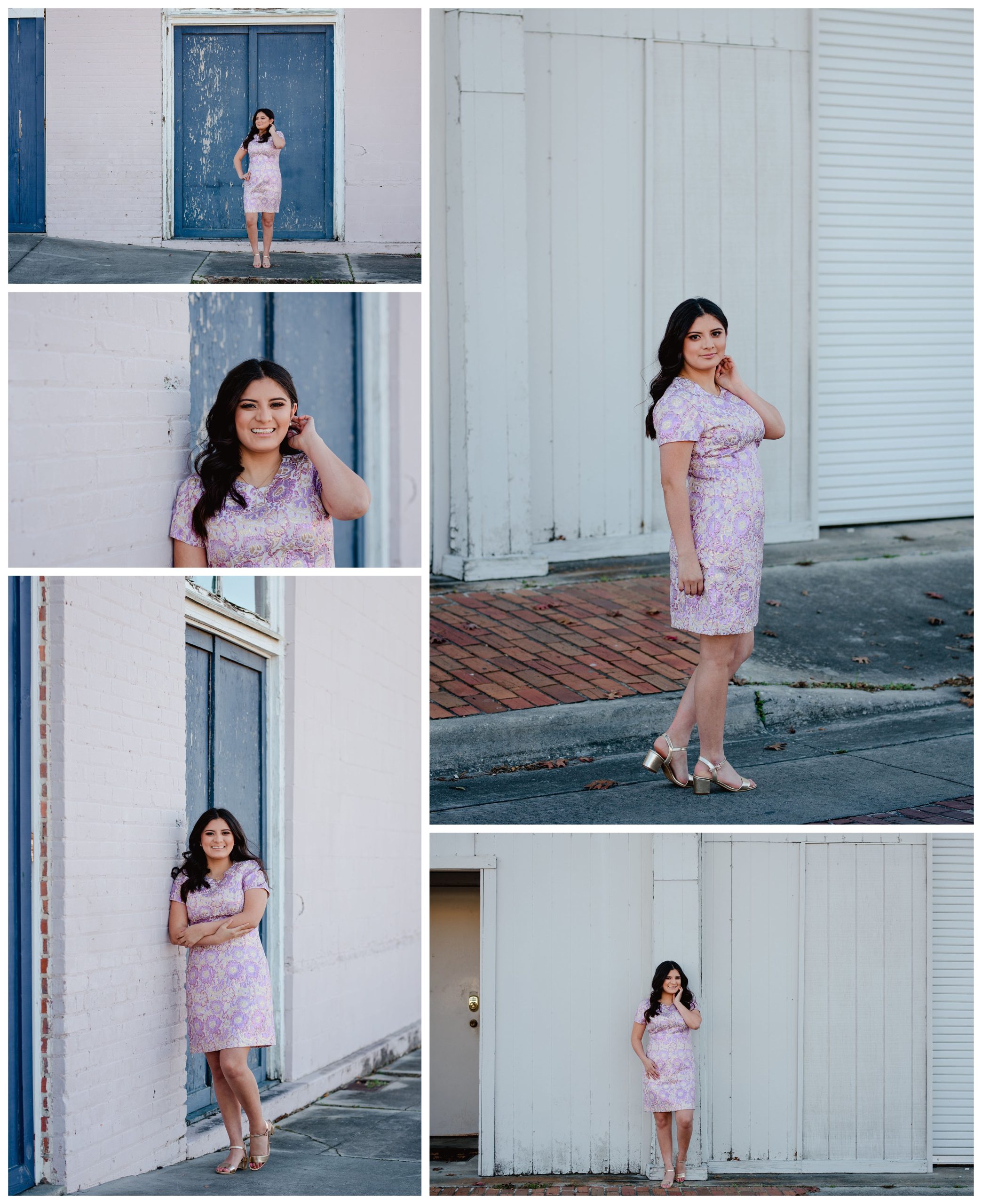Downtown modern senior photos and matching the outfit to the location.