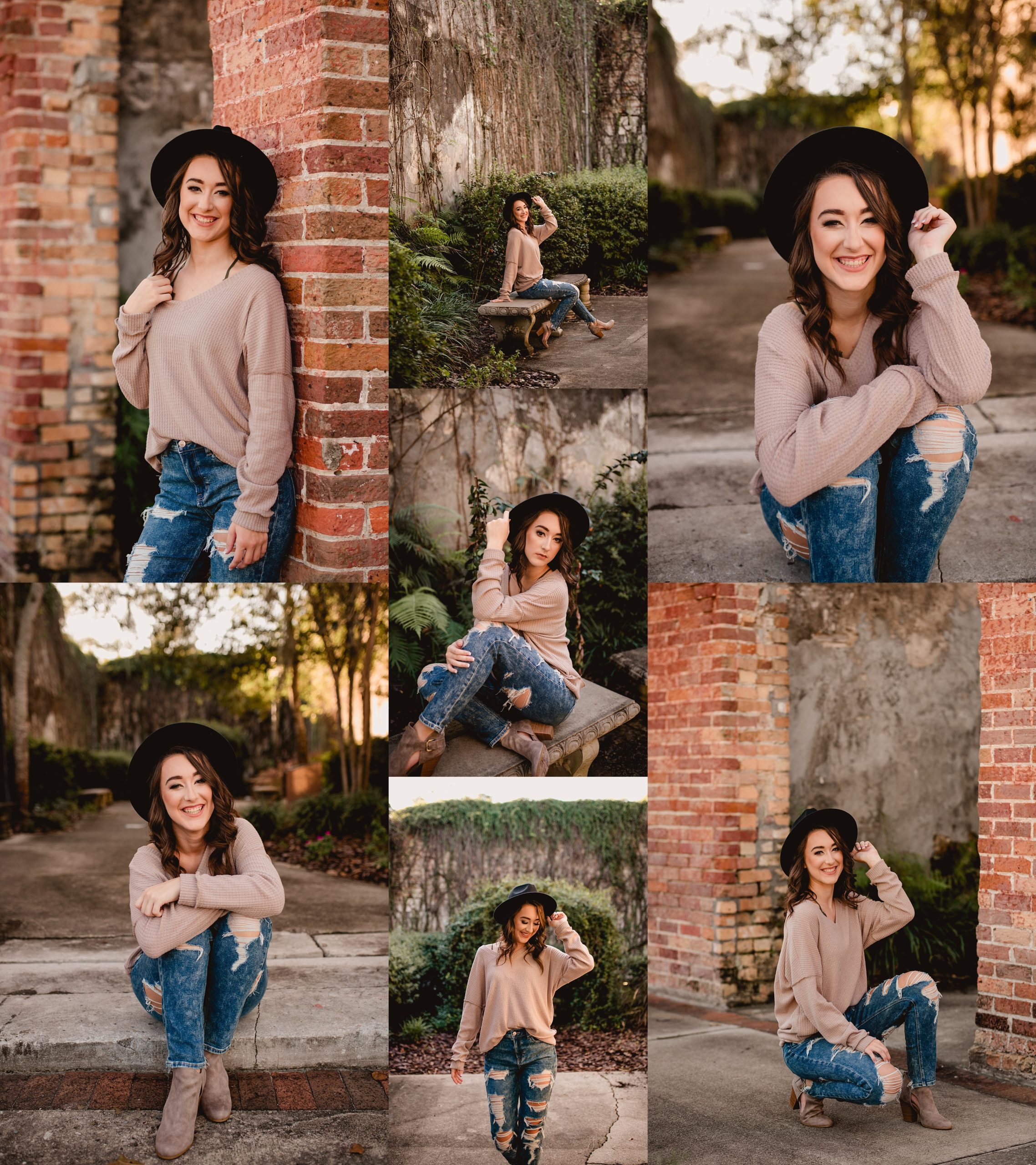 Rustic downtown Alachua Florida is the perfect place for senior pictures.