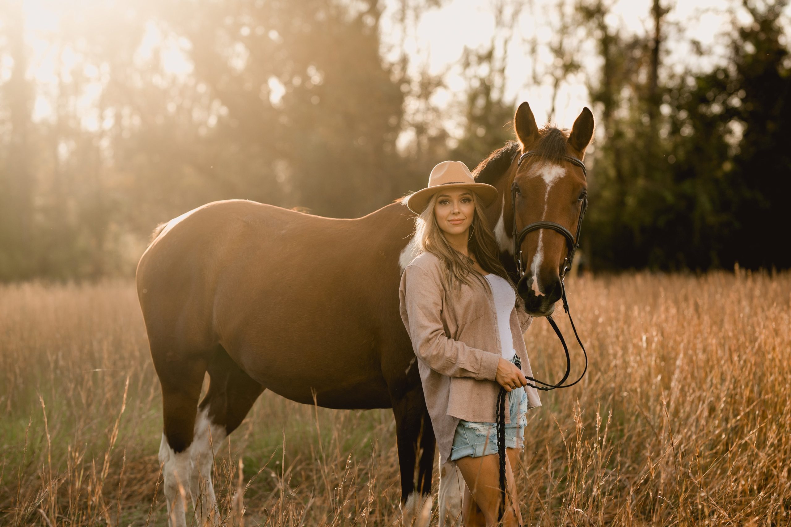 Tallahassee equine photographer specializing in sunset photos.