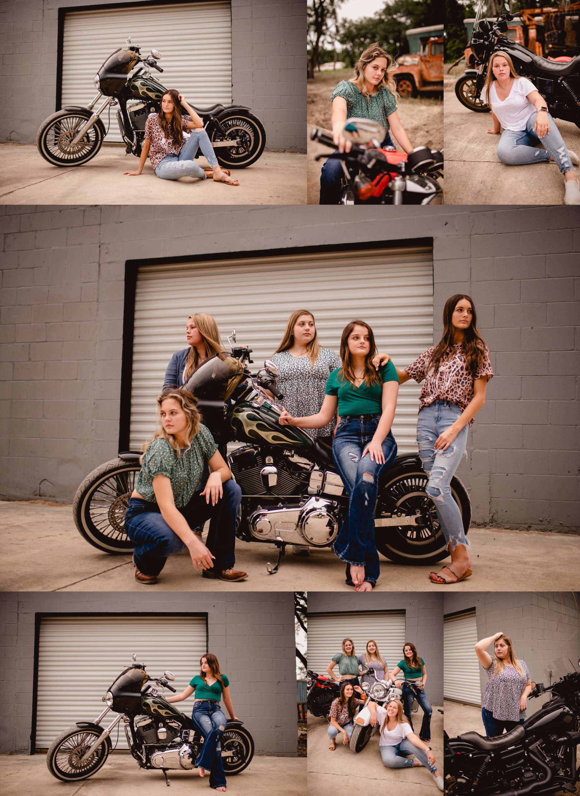 Luxury senior experience in North Florida. Senior Model Team with motorcycles.