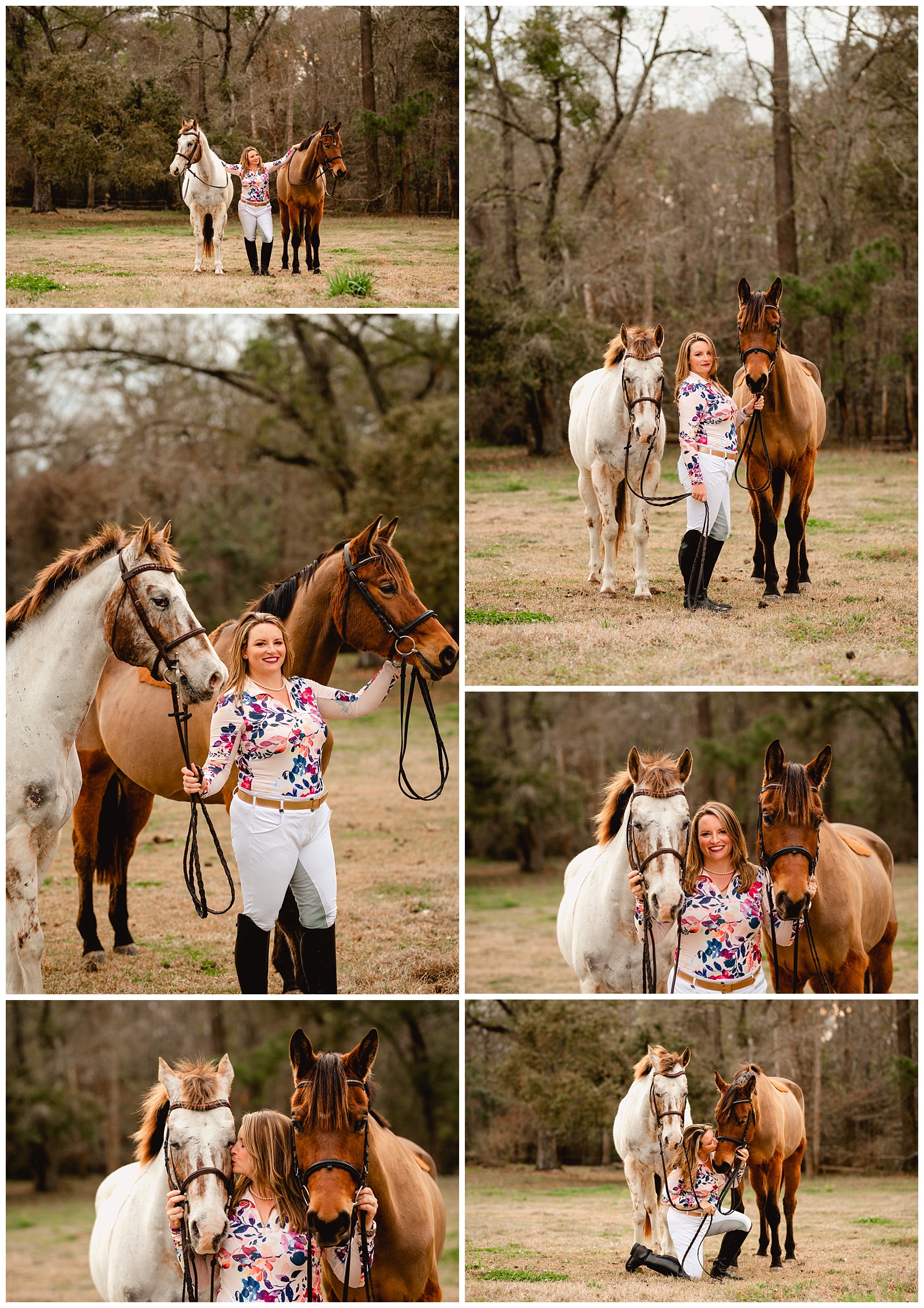 Iron Star Equestrian trainer with her two horses.